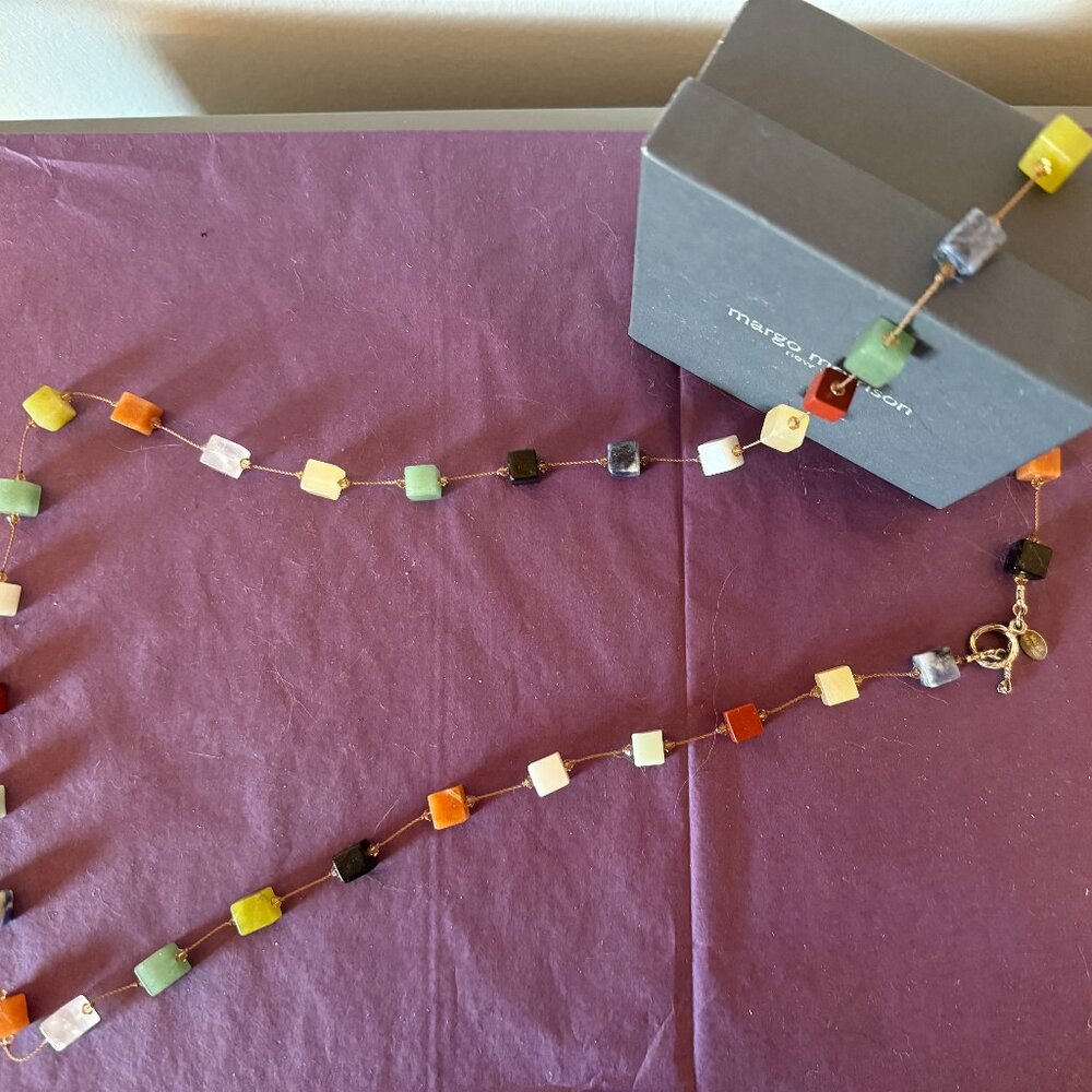MARGO MORRISON 36" COLORED STONED NECKLACE. EUC